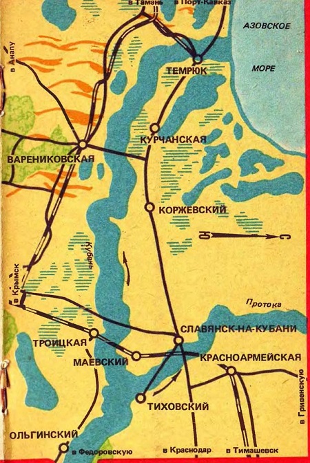 Карта глубин реки кубань в темрюке